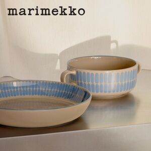 Marimekko Oiva Alku Bowl in Terra &Sky Blue